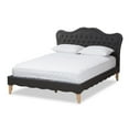 thumbnail image 6 of Baxton Studio Alicia French Modern Classic Dark Gray Fabric King Size Platform Bed, 6 of 10