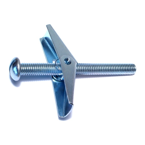 3/8"-16 x 4" Zinc Plated Steel Round Head Toggle Bolts (25 pcs)