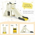 thumbnail image 4 of Costway 6-In-1 Large Slide for Kids Toddler Climber Slide Playset w/ Basketball Hoop Yellow, 4 of 11