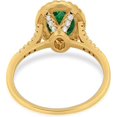 thumbnail image 2 of beryl_creation 2.00 Ct Oval Cut Green Emerald Engagement Wedding Christmas Thanksgiving Halo Ring 14K Yellow Gold Plated 925 Sterling Silver For Women's -4.5, 2 of 3