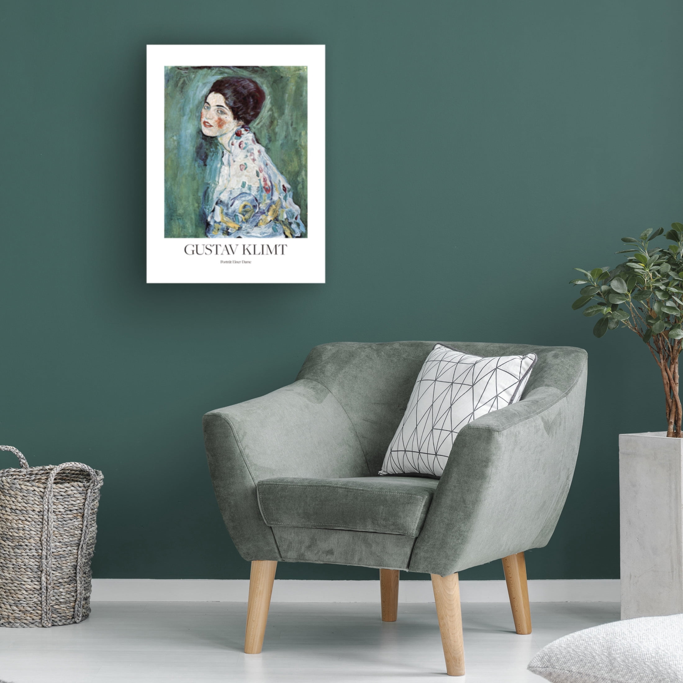 Canvas Wall Art - Pictufy  'Portract Einer Dame 1916A1917 Poster' Wall Art for Living Room, Bedroom, or Office D?cor by Trademark Fine Art - 14 x 19 Inches