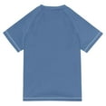 thumbnail image 6 of FORMRS Boys Rash Guard Short Sleeves Swim Shirt Quick Dry UPF 50+ Sun Protection, Sizes 3-12T, Pink Leaves, 6 of 6