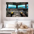 thumbnail image 2 of Elephant Stock Aircraft Cockpit Wall Art - Horizontal Canvas Wall Art - Living Room Wall Decor - Transportation Canvas - Gray And Black Decor - 51" x 34", 2 of 8