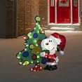 thumbnail image 2 of Northlight LED Lighted Peanuts Snoopy and Christmas Tree Outdoor Decoration - 32", 2 of 6