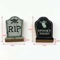 thumbnail image 2 of Madera Para Halloween, 3 Uds., Diseño De Lápida De Calabaza Fantasma, Adornos De Escritorio Para Decoración De Halloween Speravity HA040736-03, 2 of 5