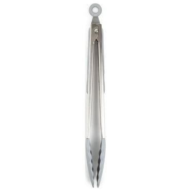 Core Kitchen Silver Silicone Locking Tong