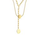 thumbnail image 1 of Gargantilla Carita Feliz Horoz 45cm Acero Inoxidable Tono Dorado WH20, 1 of 5