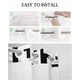 thumbnail image 5 of No Hook Shower Curtain with Snap in Liner, Geometric Abstract Modern Black and Gray Pattern Hotel Shower Curtains for Bathroom, Washable Shower Curtain Liner Set with Mesh Top Window, 72"x72", 5 of 6