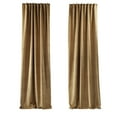 thumbnail image 5 of 3S Brother's Solid Luxury Matte Velvet Soft Curtains Set of 2 Panels Hanging Back Tap & Rod Pocket Home Décor Bedroom Kitchen Office Windows Room Darkering ( Mustard Yellow-52"x84"), 5 of 6