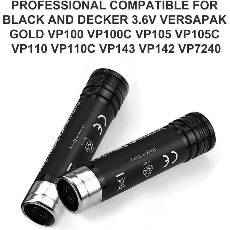 1-10Pack For Black & Decker Versapak 3.6V 3.0Ah NiMH Battery VP100, VP105,  VP110
