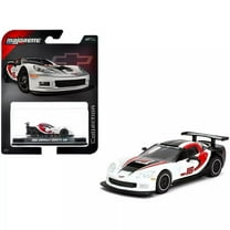 2005 Chevrolet Corvette C6R #16 White with Black and Red Graphics "Collection" Series 1/64 Diecast Model Car by Majorette