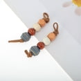 thumbnail image 5 of Accesorios de zapatos de moda con cuentas de patrón de cebra, 1 par de encantos para agujetas, azul marino y blanco, 5 of 5
