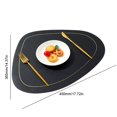 thumbnail image 3 of 2uds. Mantel Individual de cuero de doble cara, tapetes limpiables resistentes al calor para cocina (negro), 3 of 3