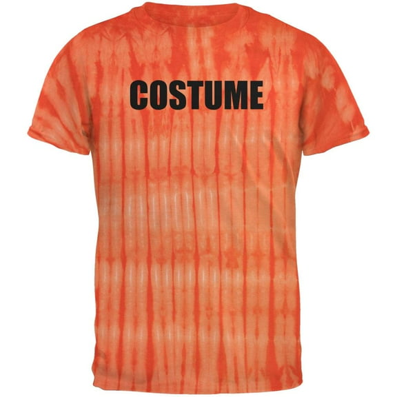 Halloween Costume Costume Bamboo Orange Tie Dye Adult T-Shirt - X-Large