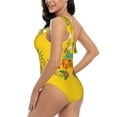 thumbnail image 5 of Yiaed Bless This Home Print Women One Piece Swimsuits Tummy Control One Shoulder Bathing Suits Pattern Ruffle Swimwear-Large, 5 of 8