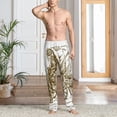 thumbnail image 5 of Uemuo Western Scenery With Old Wagon Pattern Men's Wide Leg Palazzo Lounge Pants with Pockets Light Weight Loose Comfy Casual Pajama Pants-Small, 5 of 9