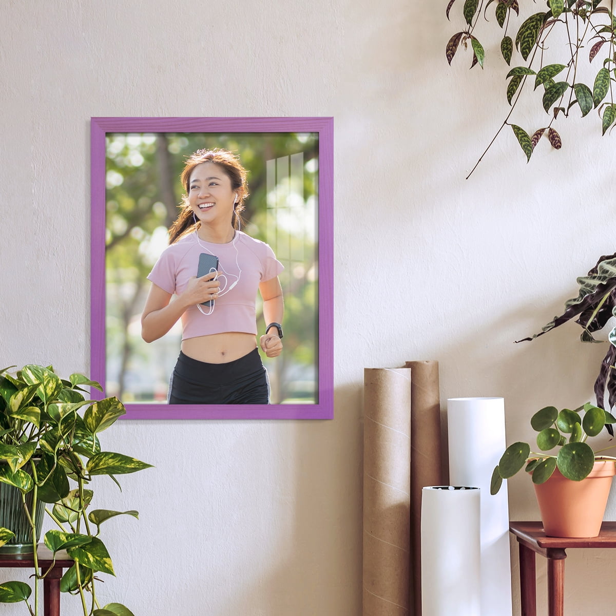 11x14 Wood Grain Picture Frame - Violet
