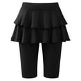 thumbnail image 5 of Tdoqot Girls Yoga Shorts with Skirt- High Waist Summer Ruffle Soft Cotton Kids Dance Shorts Black Size 12, 5 of 7