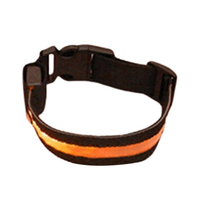 HAOAN Collier Lumineux en Nylon pour Chien Chiot avec Lumière LED Douce Réglable