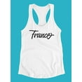 thumbnail image 3 of France Cursive  Tank Women -Image by Shutterstock, Female Medium, 3 of 4