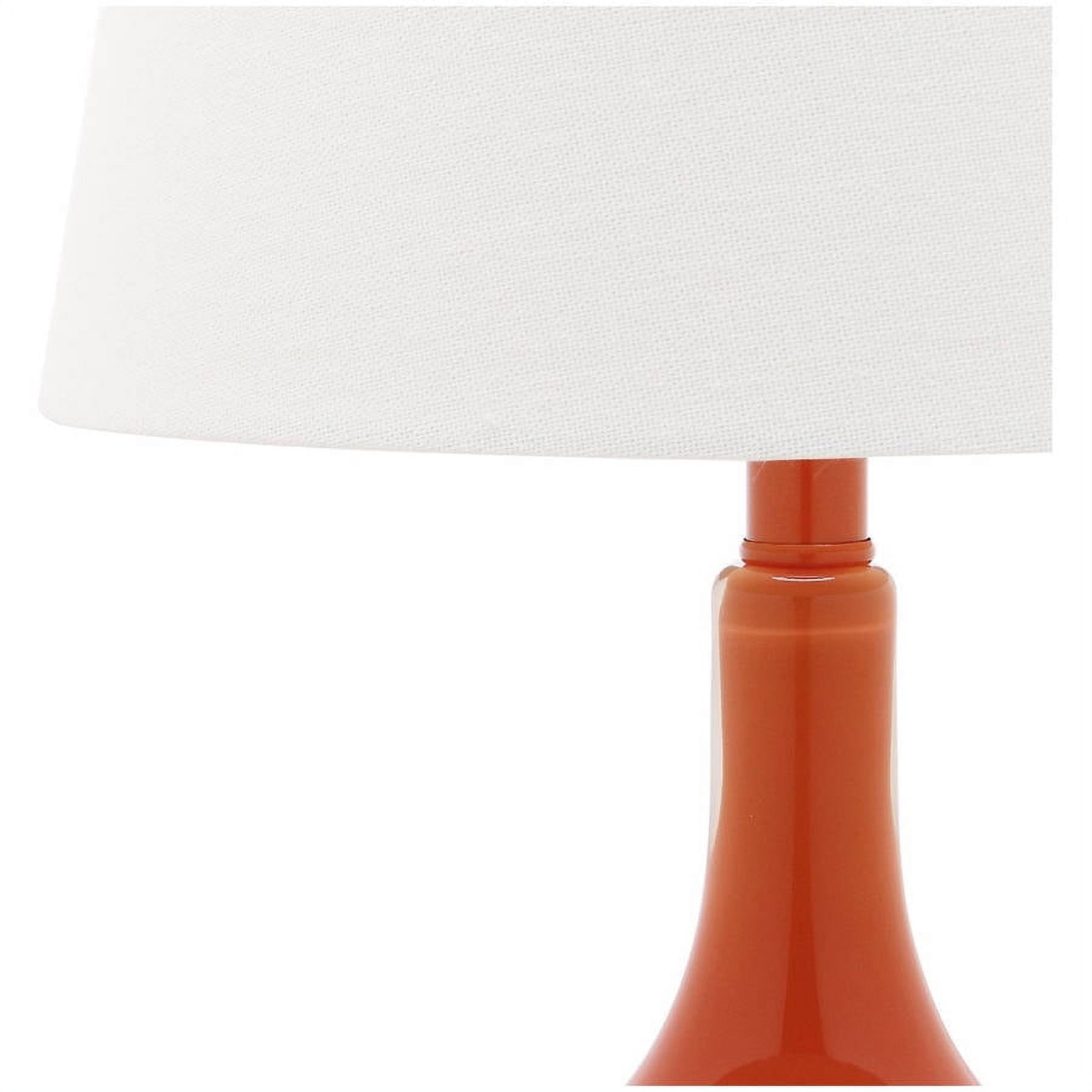 Safavieh Kids Lighting Collection 9" 1-Light Amy Metal Table Lamps with Cfl Bulb off-white Contemporary Shades