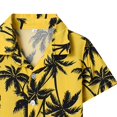 thumbnail image 4 of Coerni Boys Hawaiian Shirt Short Sleeve Button Down Shirts Toddler Lapel Top Kids Baby Summer Casual Tropical Beach Clothes, 4 of 5