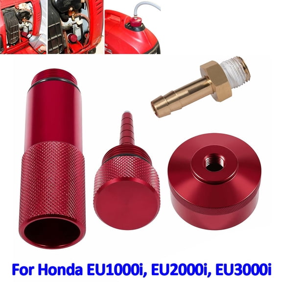 Extended Run Gas Cap Mess Free Oil Change Funnel for Honda EU2000i Generator Red