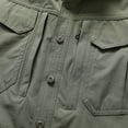 thumbnail image 6 of Havenx Men's Safari Fishing Shirts Long Sleeve Button Down Upf 50+ Shirts with Zipper Pockets Sun Protection Dress Summer Travel Work Hiking Fishing Cooling Clothing,Green 2XL, 6 of 6