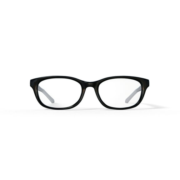 Walmart Women's FM14115 Square Prescription Eyeglasses with Case, Black/Pearl White