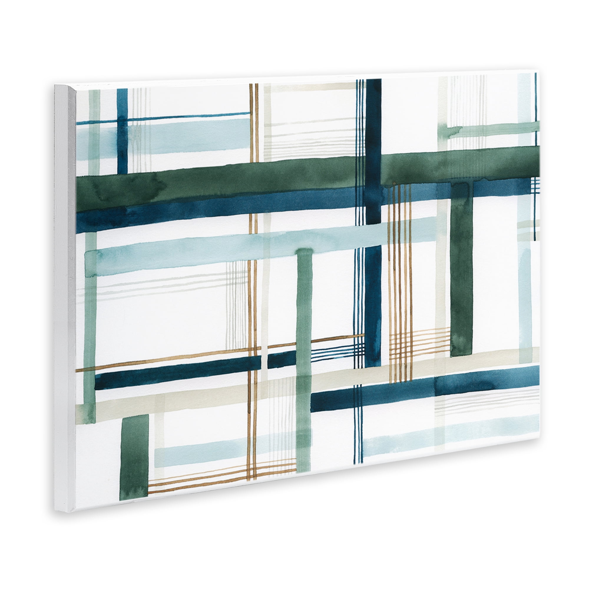 Stupell Industries Layered Woven Pattern Abstract Painting Unframed Art Print Wall Art, 15 x 10