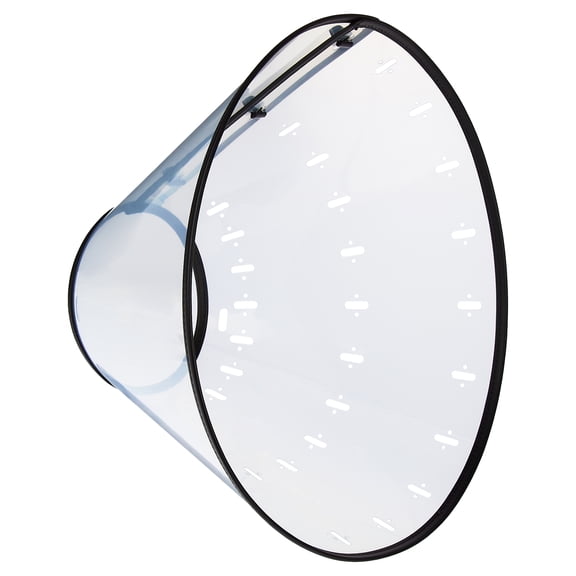Vibrant Life Plastic Adjustable Pet Recovery E-Collar Cone for Dogs and Cats, Clear, L