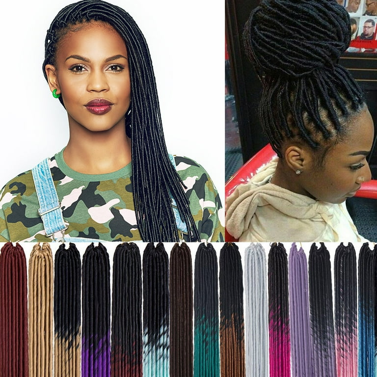 SEGO New Straight Faux Locs Crochet Hair Curly New Soft Locs Crochet Hair  for Women Pre Looped Synthetic Goddess Locs Braiding Hair Extension