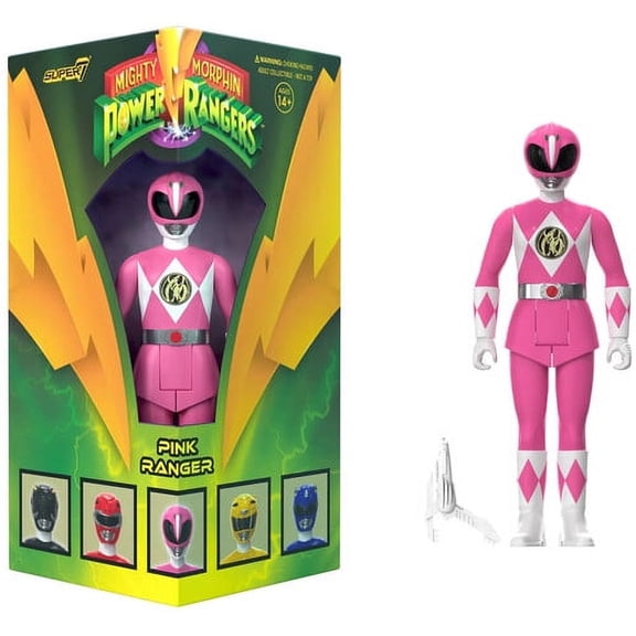 Super7 - Mighty Morphin Power Rangers - Reaction Sdcc 2023 - Pink Ranger [Triangle Box], Super7, Gifts