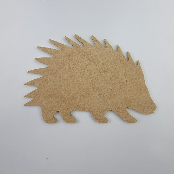 4" Porcupine, Unfinished Wood Art Shape by Wooden Craft Cutouts