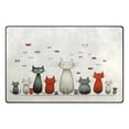 thumbnail image 2 of Ryvnso Cartoon Cat Area Floor Mat Non-Slip Carpet Soft Rugs Doormats 31" x 20", 2 of 7