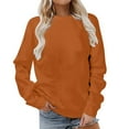 thumbnail image 2 of Brown Warm Winter Hoodies, Polyester Loose Casual Hoodies, Fashion Casual Women's Warm Sweatshirt Long Sleeve O Neck 2024 Autumn and Winter New Women's Sweatshirt Top, M, 2 of 9