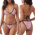 thumbnail image 3 of Fotbe Strawberry Popsicle Traje de Baño para Mujer de Dos Piezas – Bikini Sexy de Tirantes Tipo Halter con Diseño Triangular, 3 of 6