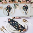thumbnail image 3 of Easter Eggs Cloth Napkins, Carrots Spring Daisy Botanical Rustic Dark Blue Washable and Reusable Dinner Napkins Set of 4, Table Napkin for Kitchen Party Birthday Wedding Hotel Housewarming 20"x20", 3 of 9