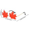 thumbnail image 2 of Hzzsbu Maple Leaf Shape Sunglasses, Rimless Sunglasses for Women Men, Funny Irregular Sun Glasses UV Protection Retro Frameless Funky Eyewear Party Glasses, 2 of 7