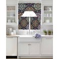 thumbnail image 3 of Vintage Flower Swag Kitchen Curtains Sets for Windows 24 Inch Length, Boho Abstract Colorful Ethnic Floral Short Window Curtain Panels Swags Valances and Tiers 3 Piece Set for Cafe/Dining Room, 3 of 5