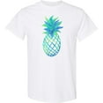 thumbnail image 3 of Inktastic Blue and Green Pineapple T-Shirt, 3 of 5