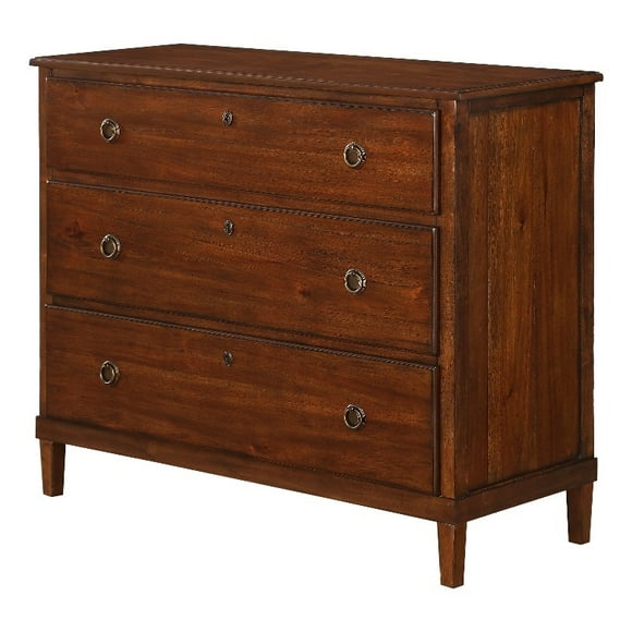 Comfort Pointe Cambridge Brown Finished Wood 3-Drawer Dresser