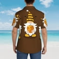 thumbnail image 4 of Fotbe Gnomes With Honey Camisa Hawaiana para Hombre Unisex – Camisa Casual de Verano con Botones de Manga Corta de Algodón y Lino,Small, 4 of 7