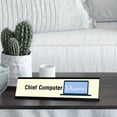 thumbnail image 2 of Chief Computer Whisperer, Laptop Black Frame, Desk Sign (2x8“), 2 of 3