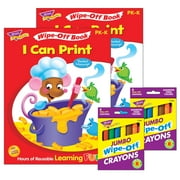 TREND I Can Print Book and Crayons Reusable Wipe-Off Activity Set, 2 Count