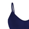thumbnail image 5 of WAGUTH Women's Ribbed Sports Bra V-Neck Adjustable Thin Strap Padded Yoga Bra for Low Impact Workout, 5 of 7