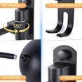 thumbnail image 3 of Soporte de pared para cascos con rotación de 180°, metal negro, 3 unidades, 3 of 6