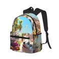 thumbnail image 2 of Fotbe Playful Hedgehog Forest Pond Lightweight Casual Laptop Backpack for Men and Women, Daily use Waterproof backpack, Backpack for College, 2 of 7