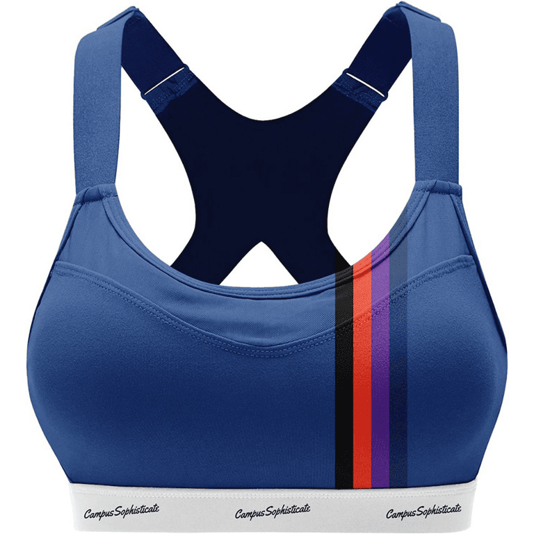 Campussophisticate Sports Bra for Women, Racerback Woman Bras, High Impact  Support Activewear Top for Yoga Gym Workout Fitness, Adjustable Bras Made
