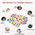 thumbnail image 6 of Colorful Polka Dot Throw Blanket, Flannel Fleece Blanket with Striped Design for Couch, Watercolor Rainbow Polka Dots Soft Breathable All Season Plush Blankets for Sofa Office Chair 30"x40", 6 of 9
